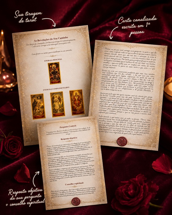 Sua Carta Canalizada com a leitura de Tarot